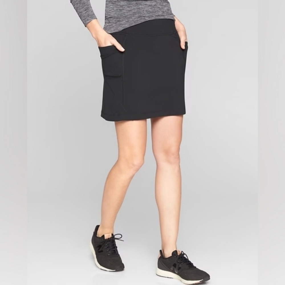 Athleta Excursion Skort, Color Solid Black Size M - image 1